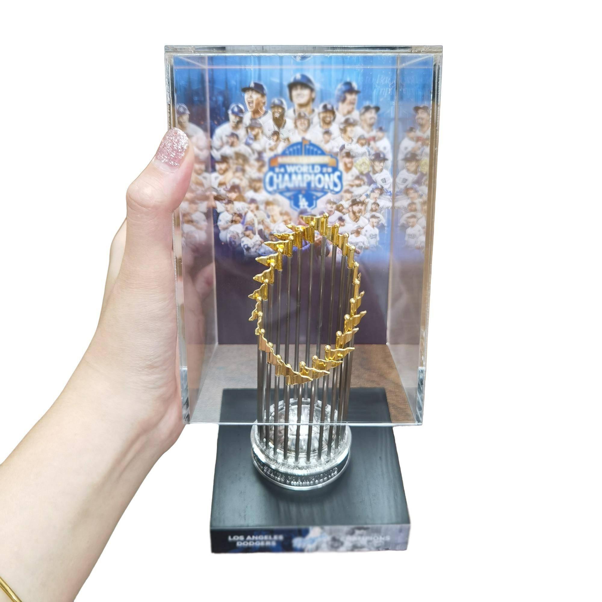 1990-2025 American Baseball Champion Trophy Set With Display Case Fan Gift, Perfect for Collectors and Sports Enthusiasts