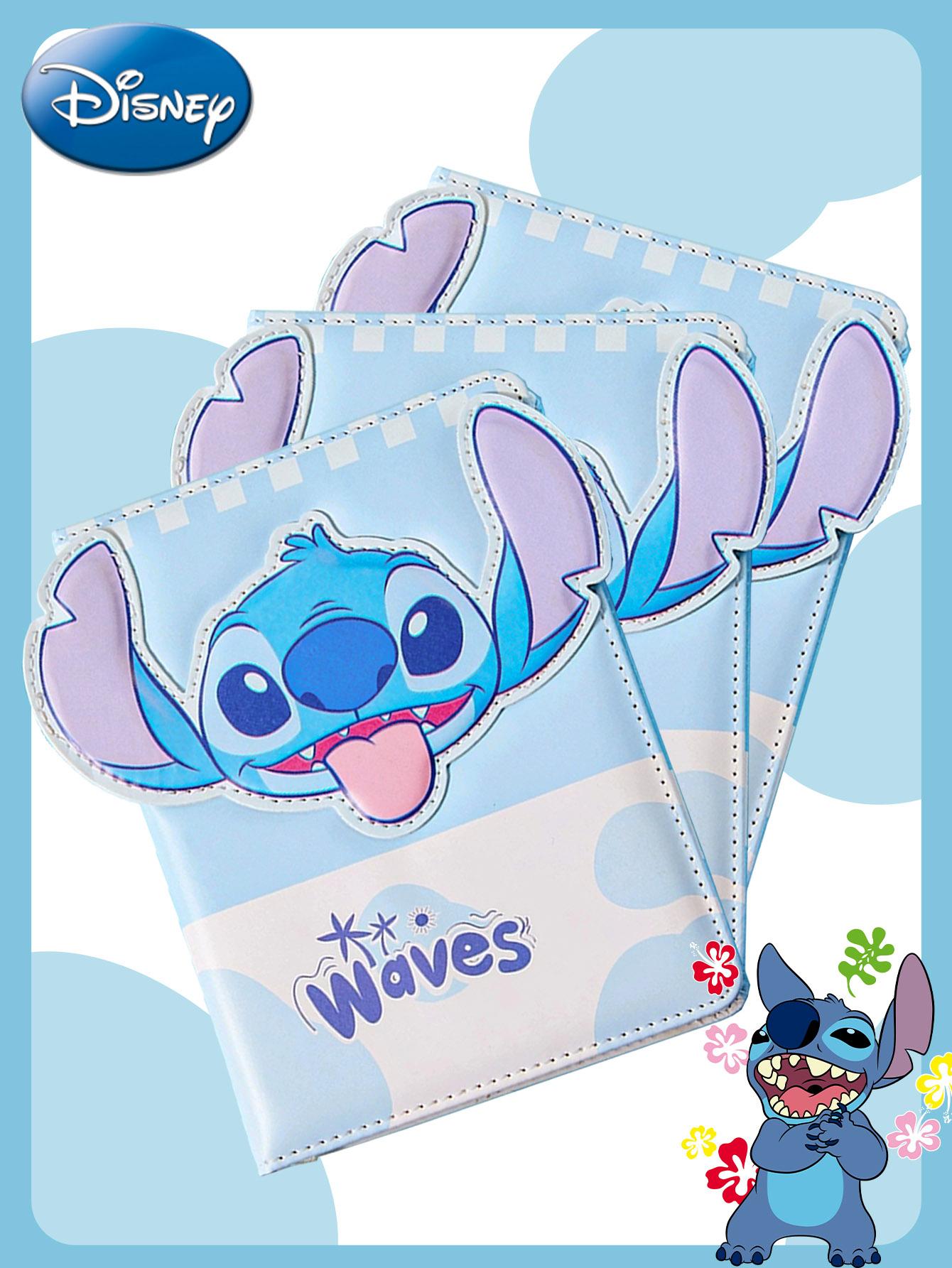 1pc Disney Officially Licensed Stitch 3D Cute Cartoon A5 Notebook Fun Creative Notepad 96 Grid Inside High-value Leather Send Friends and Family Prizes Stationery Small Gift Reading Notes Excerpt Book DIY Handbook Diary Gift for Friends
