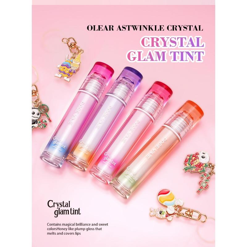 PAGE VINE Mirror Crystal Lip Oil Moisturizing Lip Honey Liquid Lipstick Pure Desire Lip Gloss Non-stick Cup