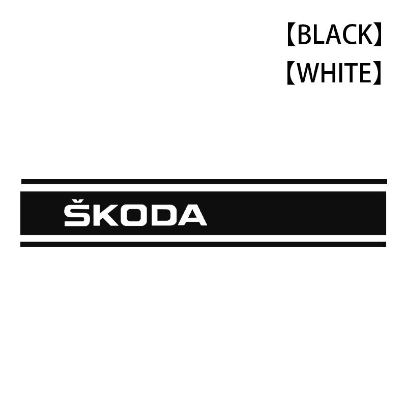 Skoda Car Model Specific Hood Decal Sticker, Classic Logo, Thin Film Material, Non-Damaging Original Paint Accessory, Car Decals