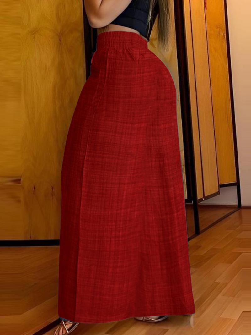 Women's Solid Color Skirt, Casual Fashionable Skirt for Daily Wear, Women's Bottoms for Spring & Fall