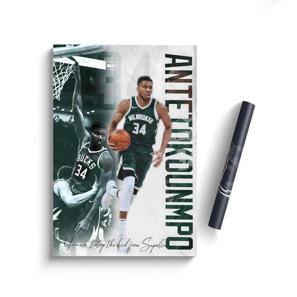 Giannis Antetokounmpo Poster Bedroom Home Decor Art Poster Perfect Gift for Family and Friends