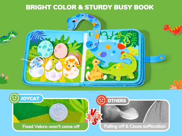 JoyCat Busy Board, Felt Quiet Toy Activity Board with Life Skills, Cognition, Sorting, Autism Sensory Toys, Travel Toys, Gift for Boys & Girls JoyCat Busy Board, Felt Quiet Toy Activity Board with Life Skills, Cognition, Sorting, Autism Sensory Toys, Travel Toys, Gift for Boys & Girls