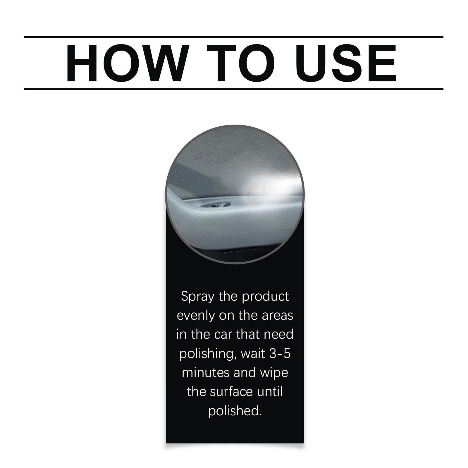 Car Interior Polish Agent, Glossy Shine Cleaning Maintenance, Anti-Dirty Polish, Enhances Appearance, Ideal for Car Care