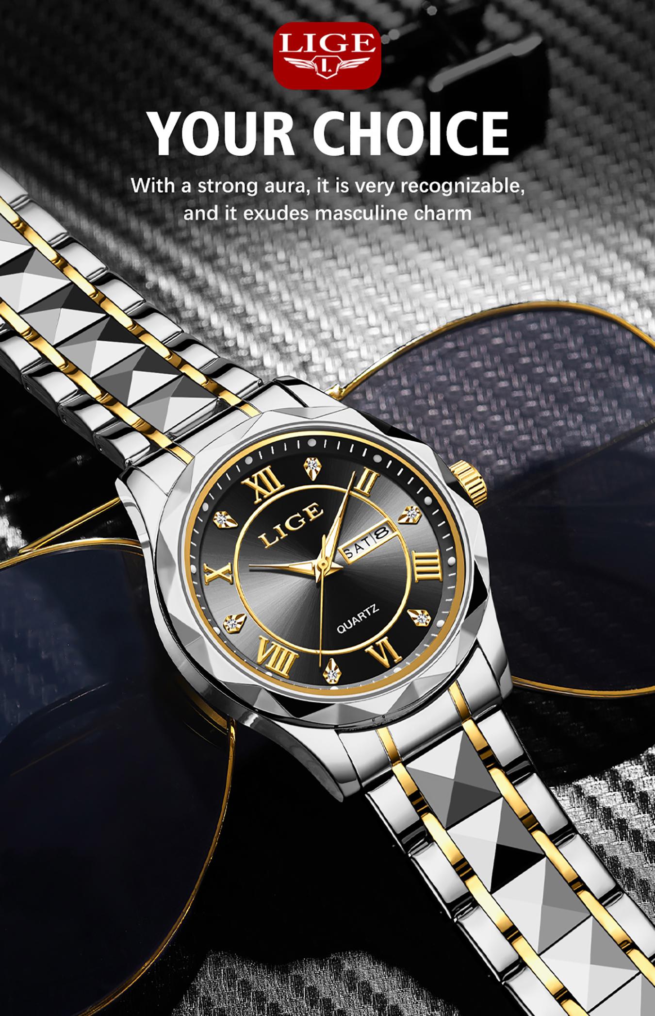 Light luxury men's watches, high-end men's quartz watches, business casual watches