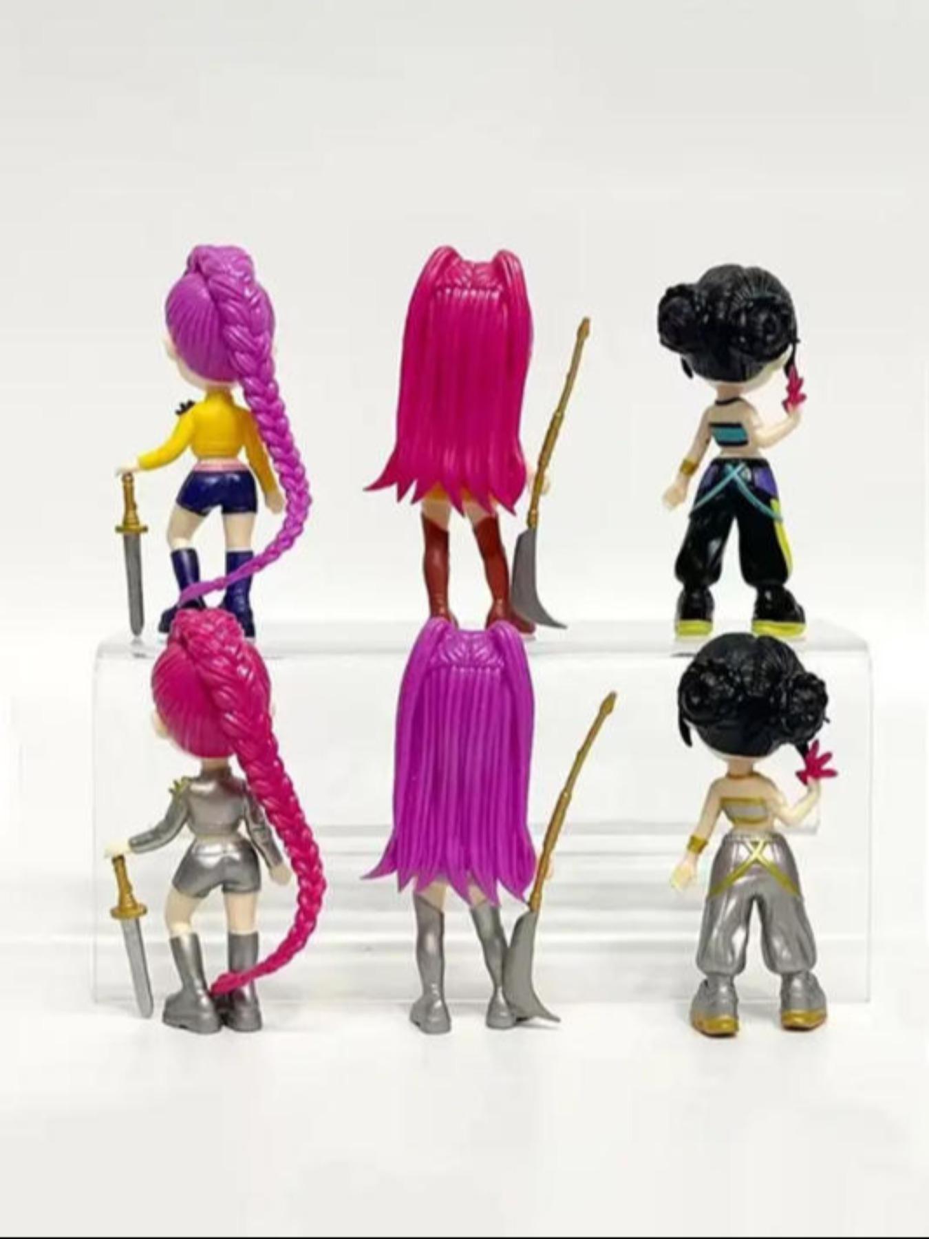 Six-Piece K-Pop Hunter Girl Doll Set Figures, Fashion Vinyl Figure, Anime Model Toy Decorations, Home Collection & Desk Display, Christmas and New Year Gift Choice