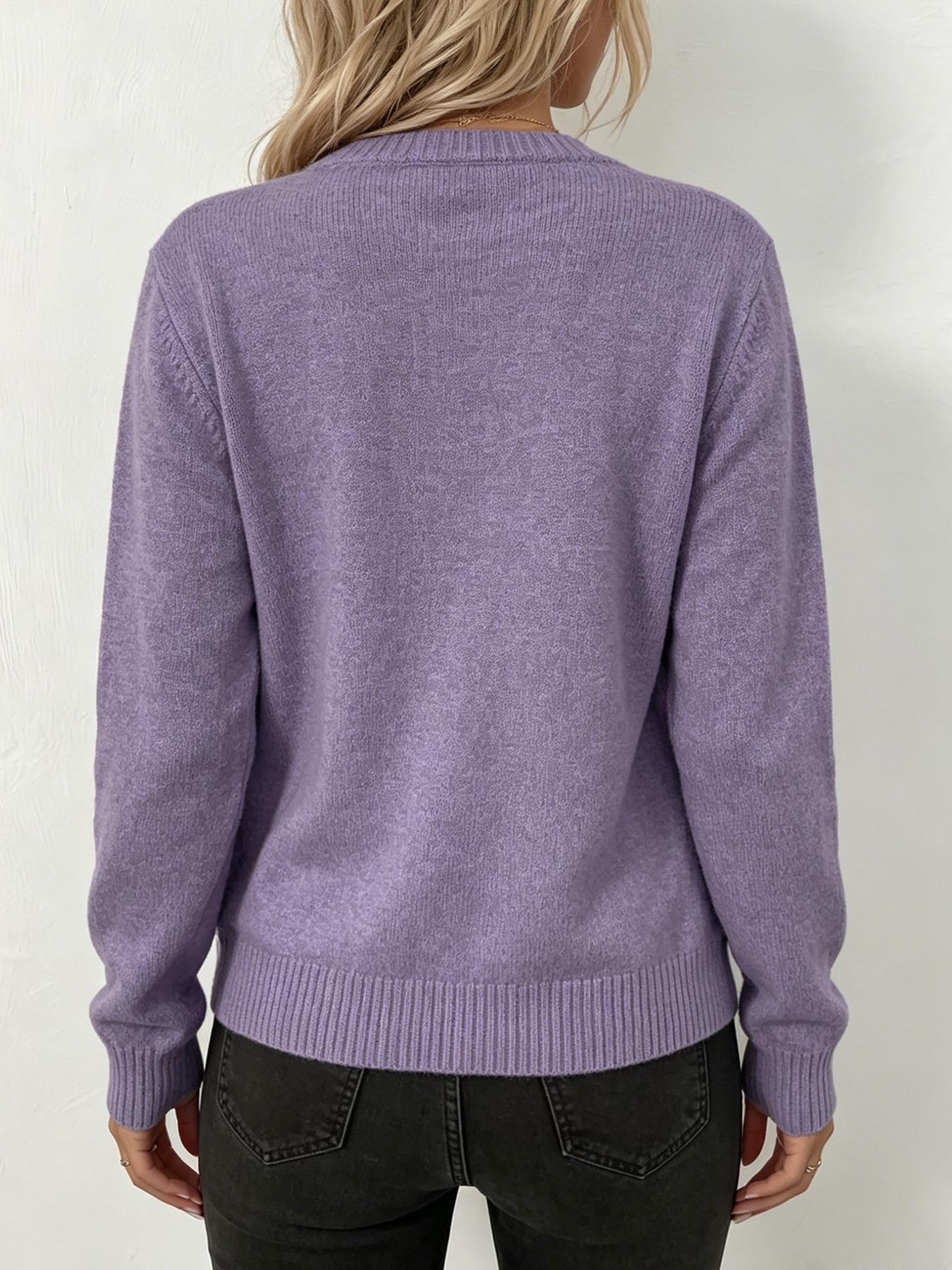 Women's Zipper Knit Cardigan Coat, Long Sleeve Pocket Design, Fall & Winter Casual Outerwear, Slim Fit 3/4 Length, Solid Color, Knitted