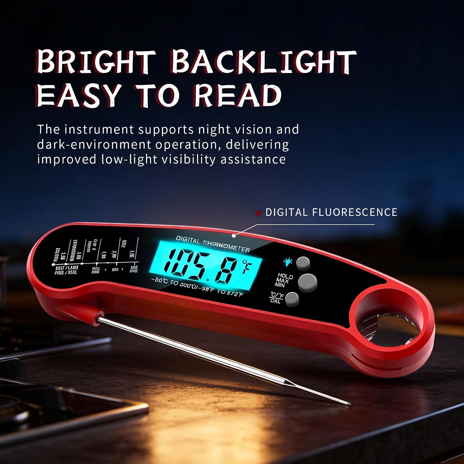 Meat Thermometer Digital –  Read  Thermometer for Cooking & Grilling – Professional Kitchen for Men, Dad & Mom