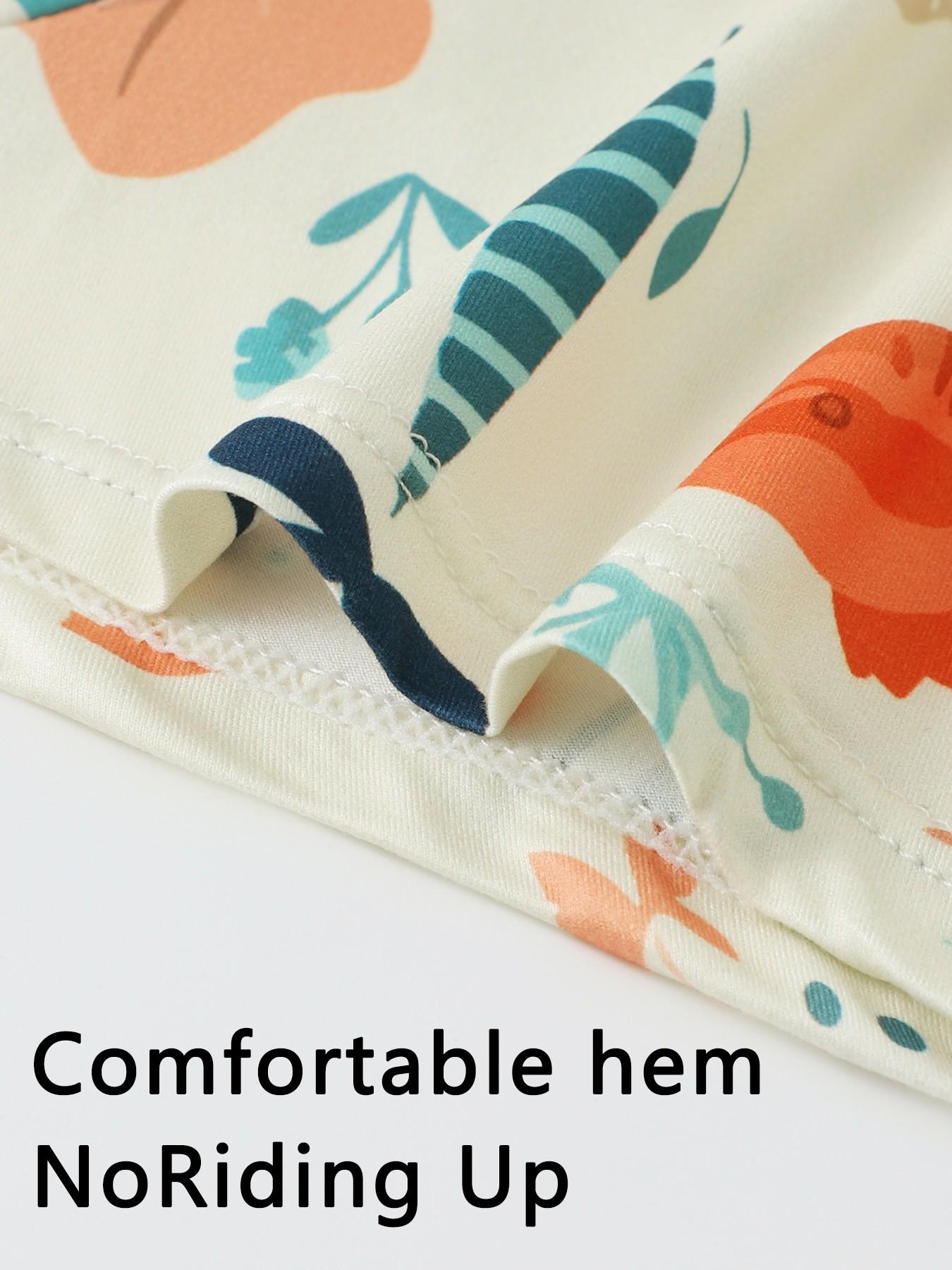 4-piece marine-style men's underwear | Marine life print pattern | Soft and well-shaped