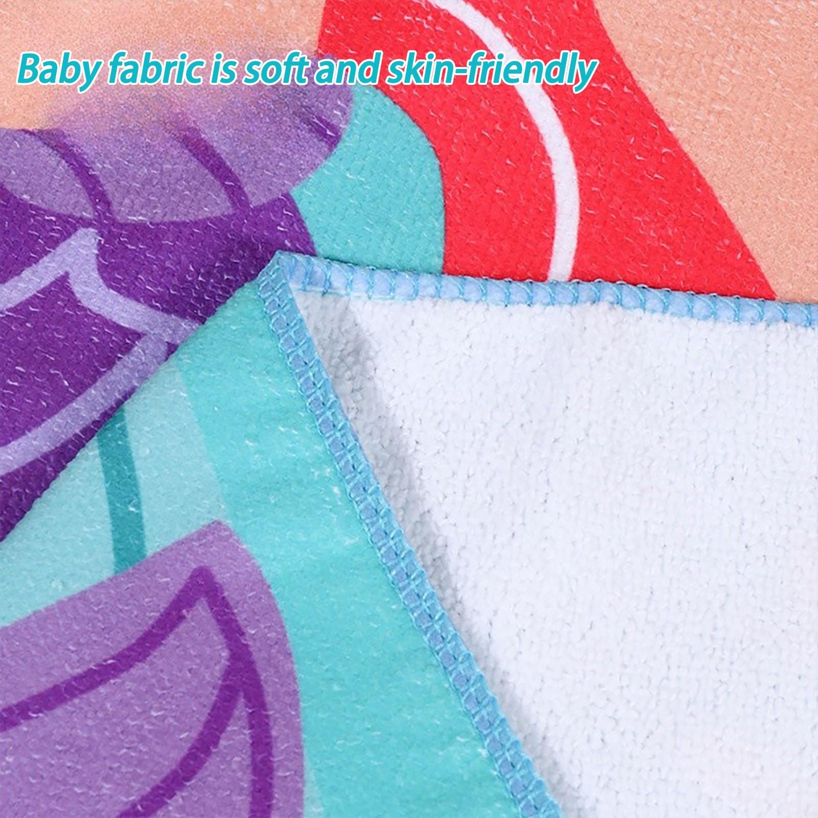 Animal Cartoon Print Bathrobe Cape, Soft Quick-Dry Beach Towel, Hooded Robe for Indoor Parties, Perfect for Beach and Home Use