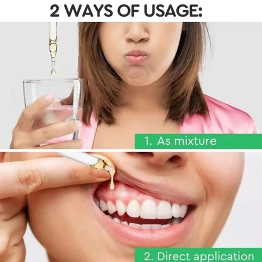 Gum Repair Drops Relieve Receding Gingival Swelling Gum Cleaning Care Oral Periodontal Hygiene Remove Yellow Remove Stain
