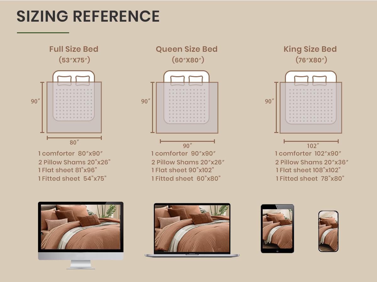 Monbix Queen Comforter Set - 7 Pieces Cationic Dyeing Olive Green Bed in a Bag Queen Bedding Sets with Comforter, Sheets, Pillowcases & Shams, Reversible Bedding Comforters Sets