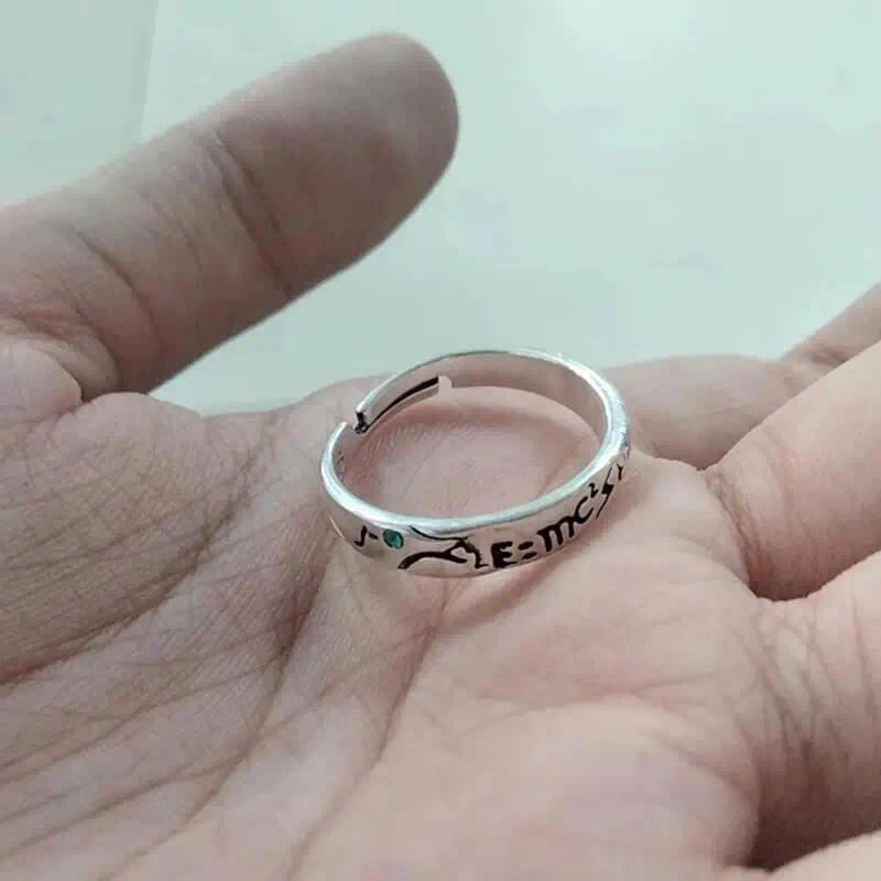 Hot Anime Dr.Stone Ring Ishigami Senkuu Cosplay Unisex Adjustable Opening Rings Jewelry Props Accessories Birthday Gifts