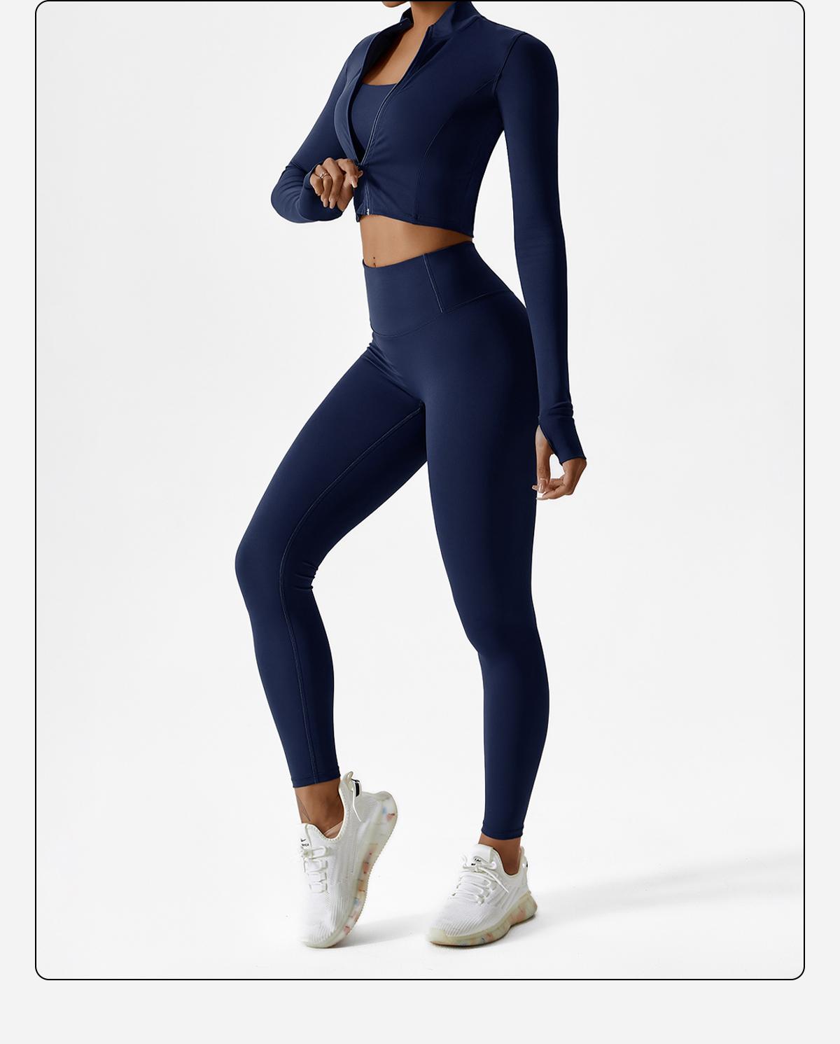 MFVIM Women's Solid Criss Cross Crop Tank Top High Waist Leggings & Zip Up Crop Jacket Tracksuits Set for Yoga Gym Workout Running Athletic Wear Comfortable Outfits with Skin-Friendly Fabric and Non-Slip Thumbtacks Sports Outwear Sleeveless Sweatsuits Spr