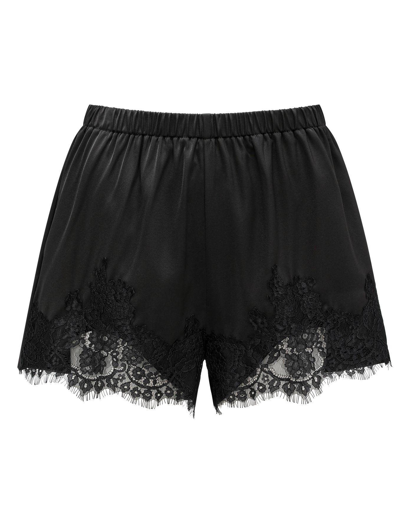Women's Satin Silk Lace Shorts, Mid-Waist Mini Skirt, Luxurious Party Dress, French Style, Fashion Versatile Pants
