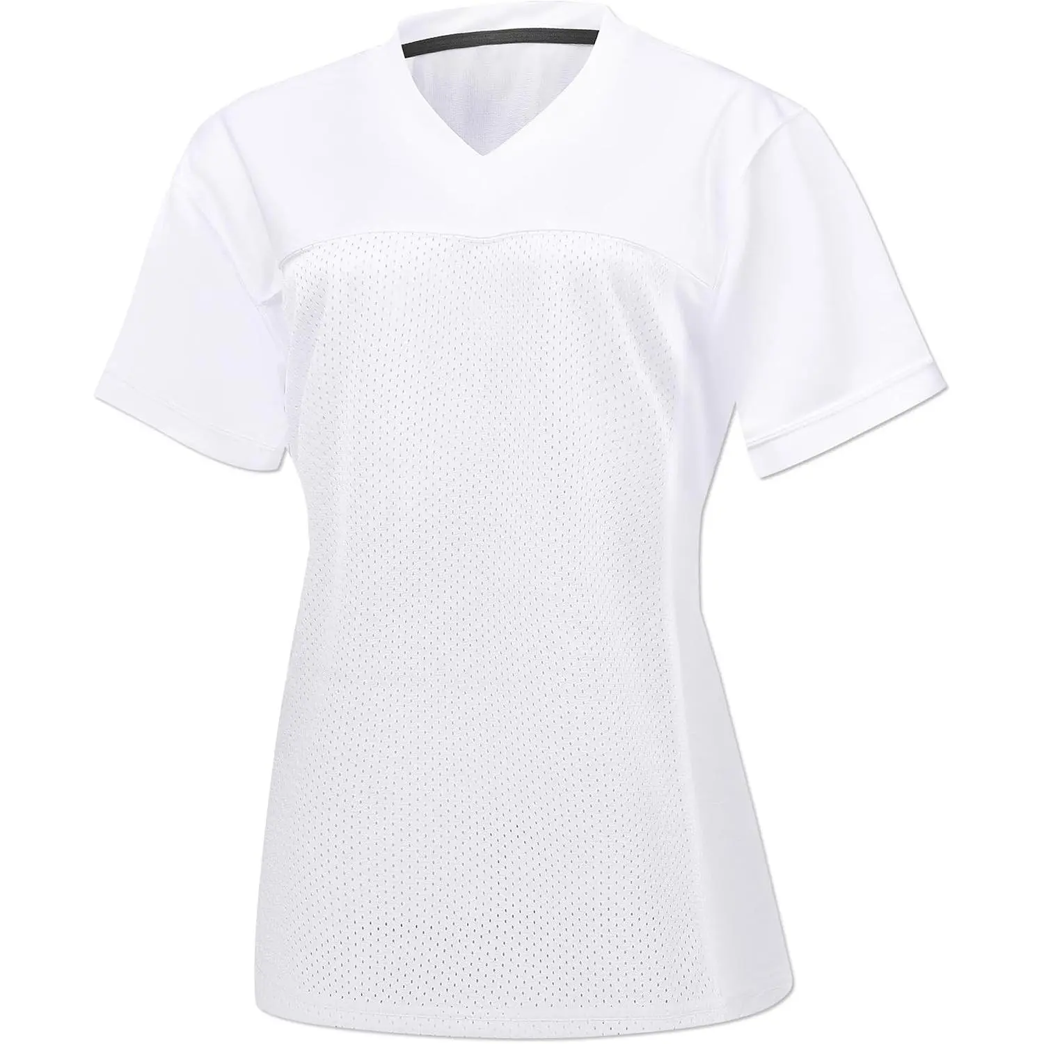 Women’s Blank Football Jersey, Ladies Mesh Athletic Football Shirts, American Football Jerseys for Adults S-2XL