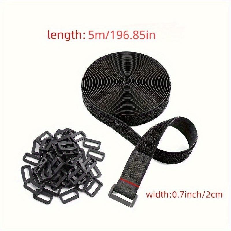 Nylon Reverse Buckle Hook And Loop Fastener Cable Ties, Magic Tape Adhesive Wire Finishing, Reusable Hook And Loop Tie Fastener Double-sided Hook Roll Finishing Strap Cable, Extension Wire, Finishing, Home Storage Finishing
