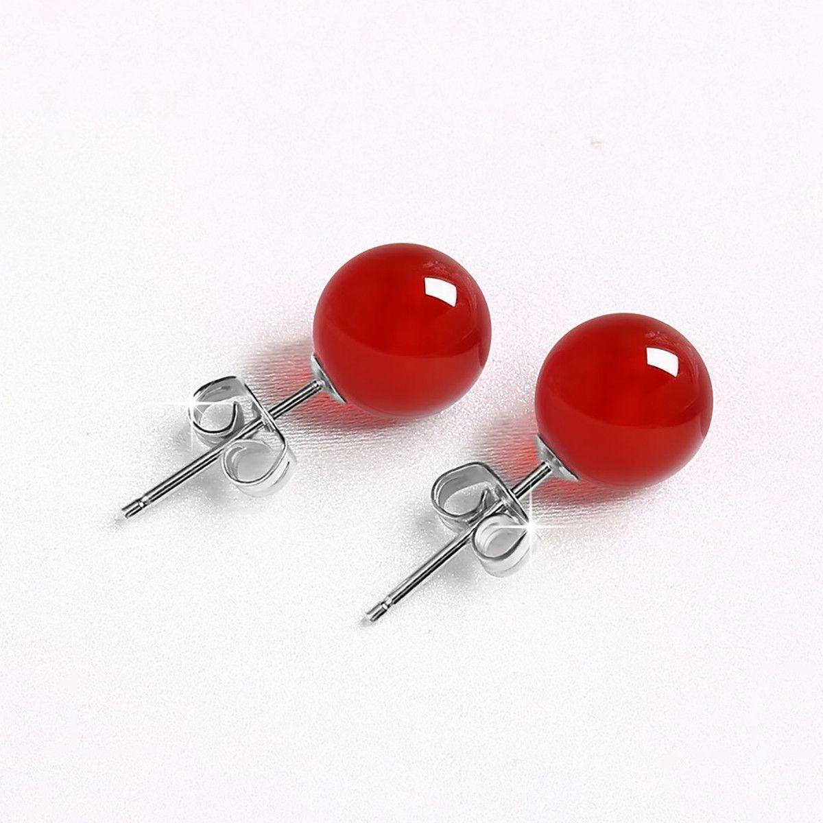 Natural South Red Carnelian Earring Studs, More Jewelry in Live Room, Natural South Red Agate Earring, Natural Carnelian Earring Stud, Carnelian Jewelry, Red Carnelian Crystal Earrings
