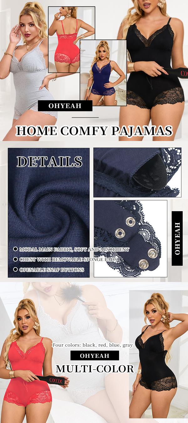 Women Sexy Lingerie Bodysuit V Neck Romper Boudoir Nightwear Jumpsuit Lace Babydoll Floral Pajamas With Removable Sponge Pad Adjustable Shoulder Straps Sling One-Piece Crotch Buckle Elegant Nightwear Plus Lingerie S-2XL Women Sexy Lingerie Bodysuit V Neck Romper Boudoir Nightwear Jumpsuit Lace Babydoll Floral Pajamas With Removable Sponge Pad Adjustable Shoulder Straps Sling One-Piece Crotch Buckle Elegant Nightwear Plus Lingerie S-2XL