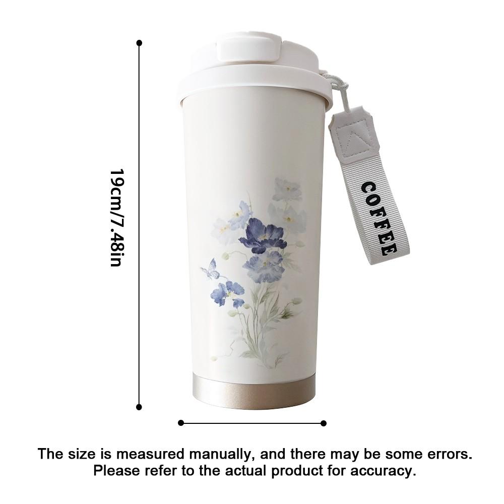 Abstract Floral Coffee Cup, Portable Insulated Tumbler, Keeps Drinks Hot/cold, Boho Style, Ideal for Office, Travel, Sports, Golf