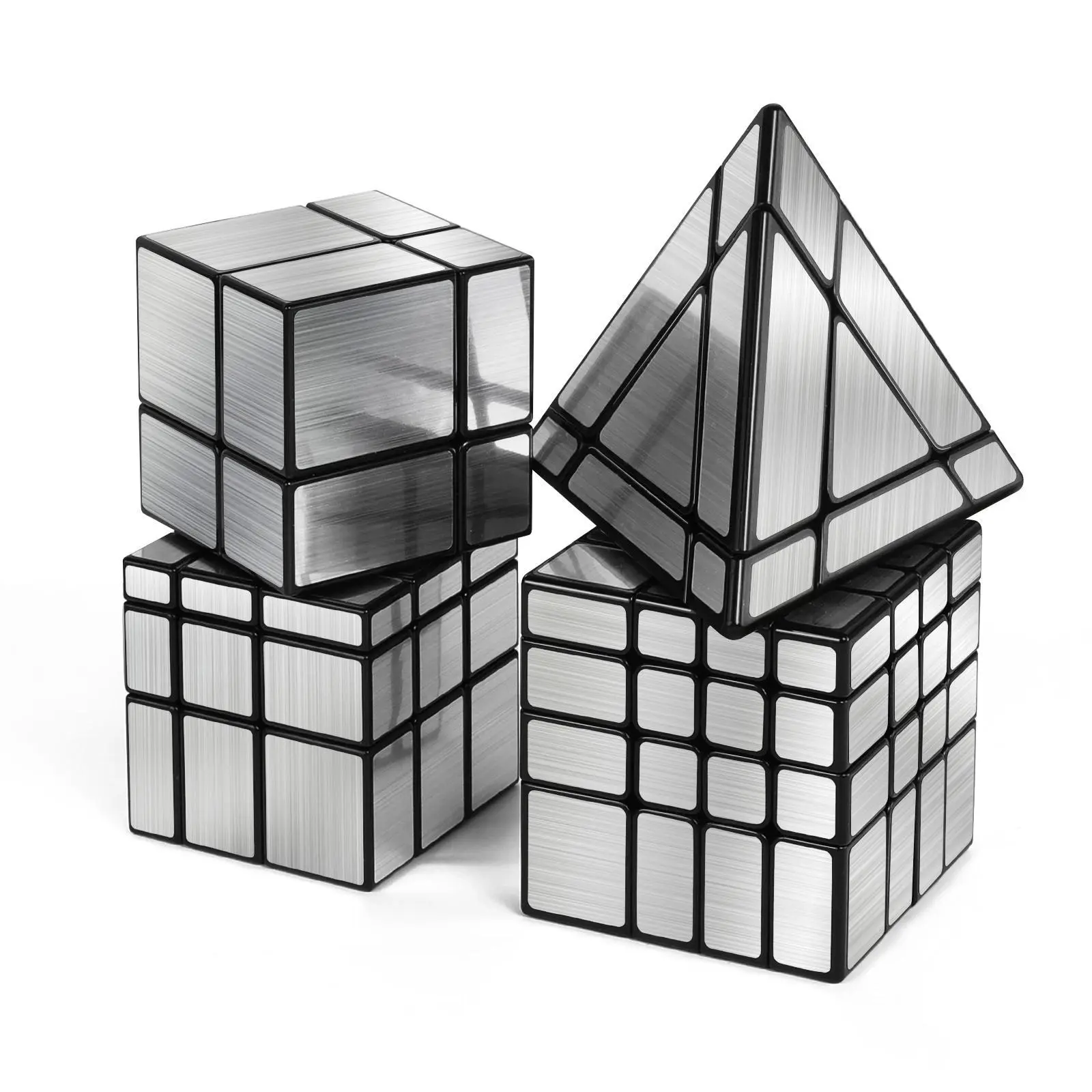 SENGSO Mirror Cube 2x2 3x3 4x4 Magic Tower High-Reflectivity Puzzle Toy - Birthday Gift for Adults & Children's Logic Training