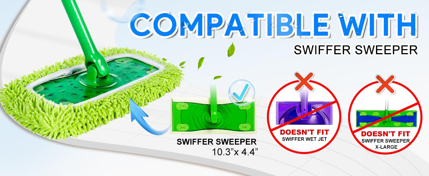 [FREE SHIPPING] KEEPOW Reusable Mop Pads with washing bag, for All 10 Inches Flat Mop (Mop is Not Included)