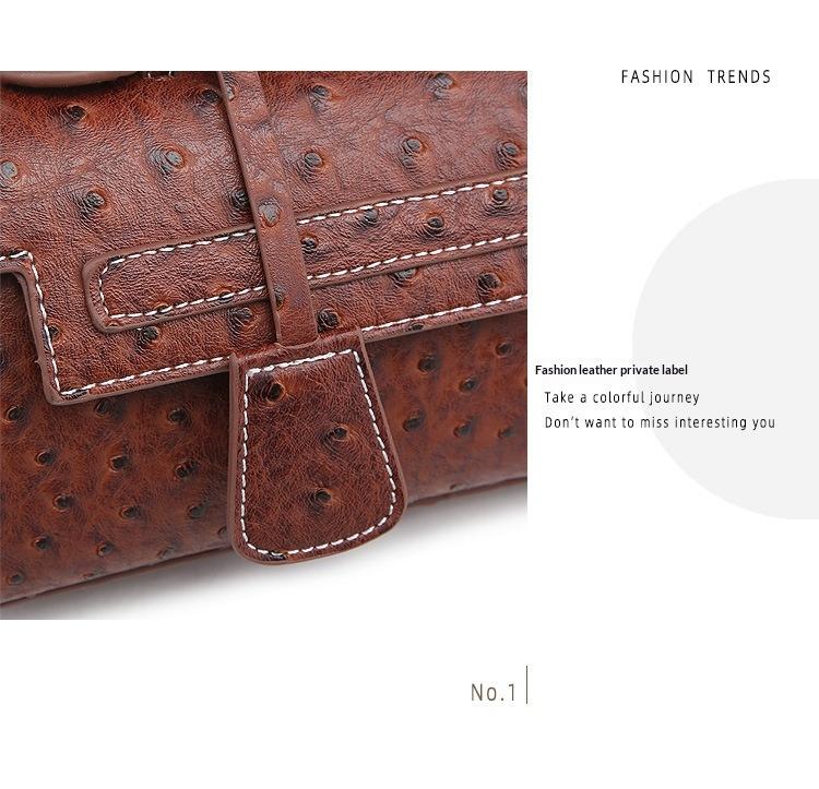 NOVEL Best-Selling New Arrival: Premium Ostrich-Print Handbag for Women, Luxury Niche Clutch, Unique Design, Retro Colors, Shoulder/Crossbody Bag, Elegant Evening Bag, Kelly Bag