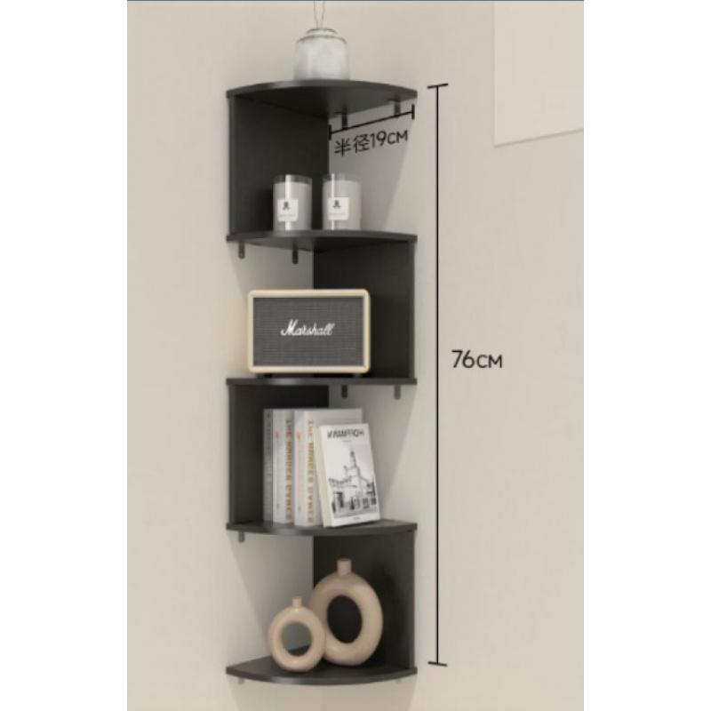 Creative 5-Tier Wall-Mounted Triangle Storage Rack, Multifunctional Decor Organizer for Living Room Kitchen and Bedroom, No Drill Space-Saving Solution