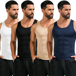 Men Compression Shirt Shapewear Body Shaper Vest Undershirt Tummy Control Tank Top