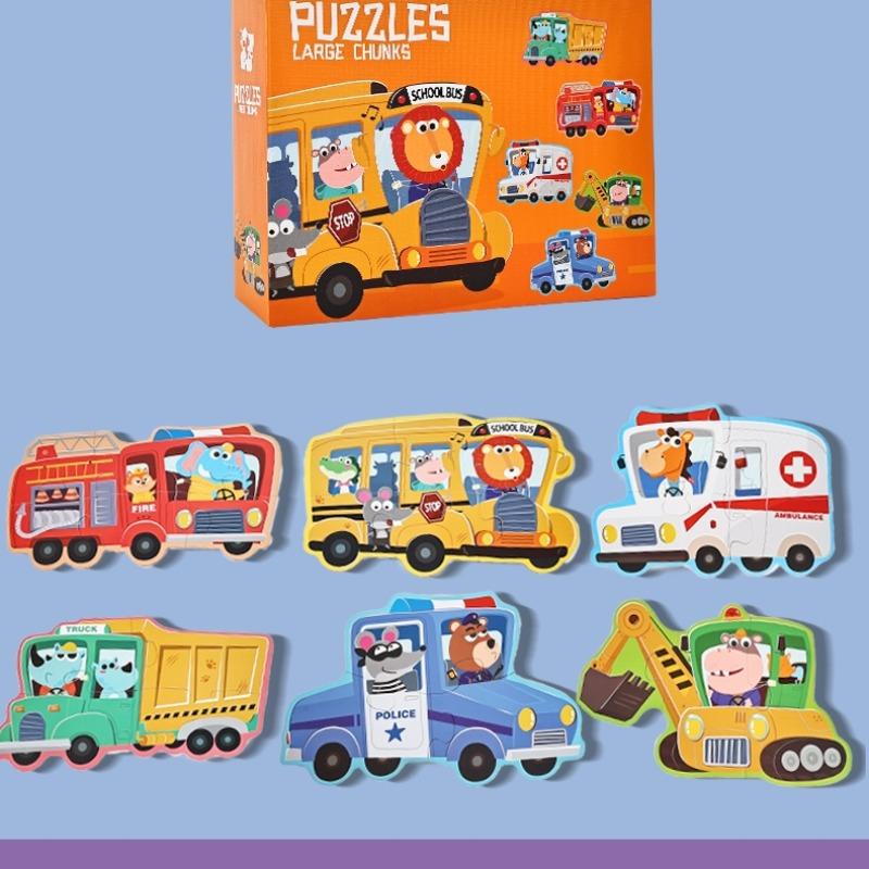 Creative Large Piece Puzzle for Kids, 6 Themes Available, Enhances Fine Motor Skills, Parent-Child Interactive Game, Portable Gift Box