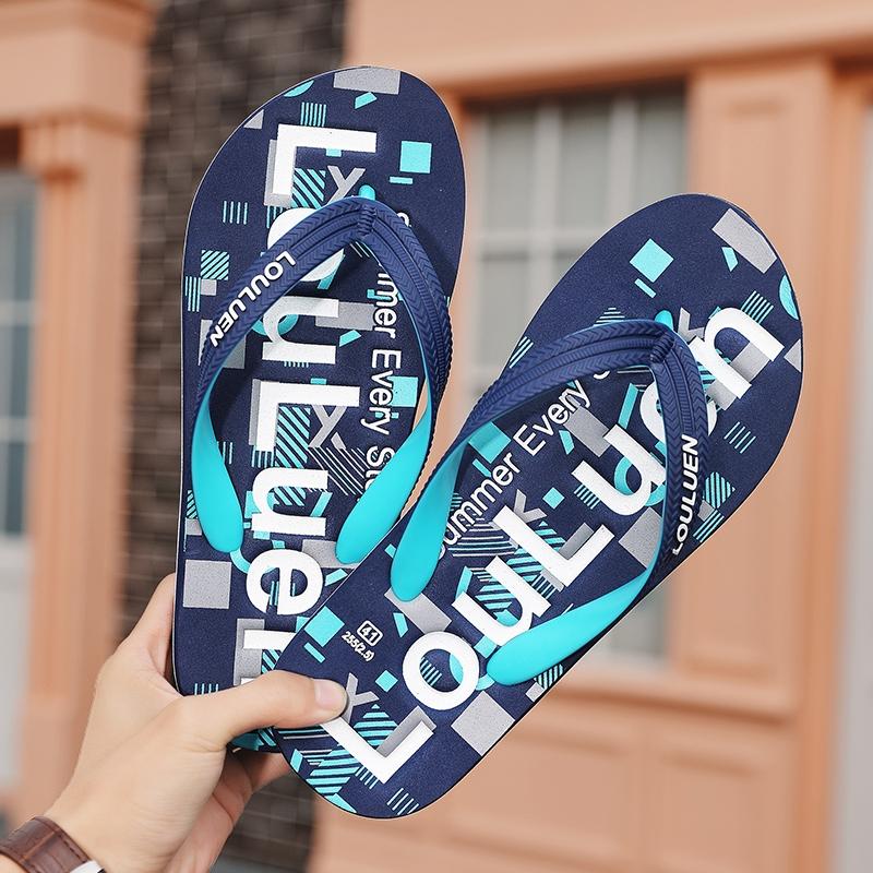 Men's Casual Flip-Flops, PVC Material, Medium Width, Less Than Ankle Height, Comfortable Beach Sandals, Non-Slip, Ideal for Home & Beach