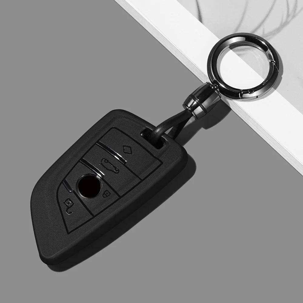 ABS Car Key Case Cover, Compatible with BMW 1 3 5 7 Series, M3, M4, X1, X3 G01, X4 G02, X5 F15 F16, F07 F10 F20 F21 F30 F31 F32 F34 Models, A