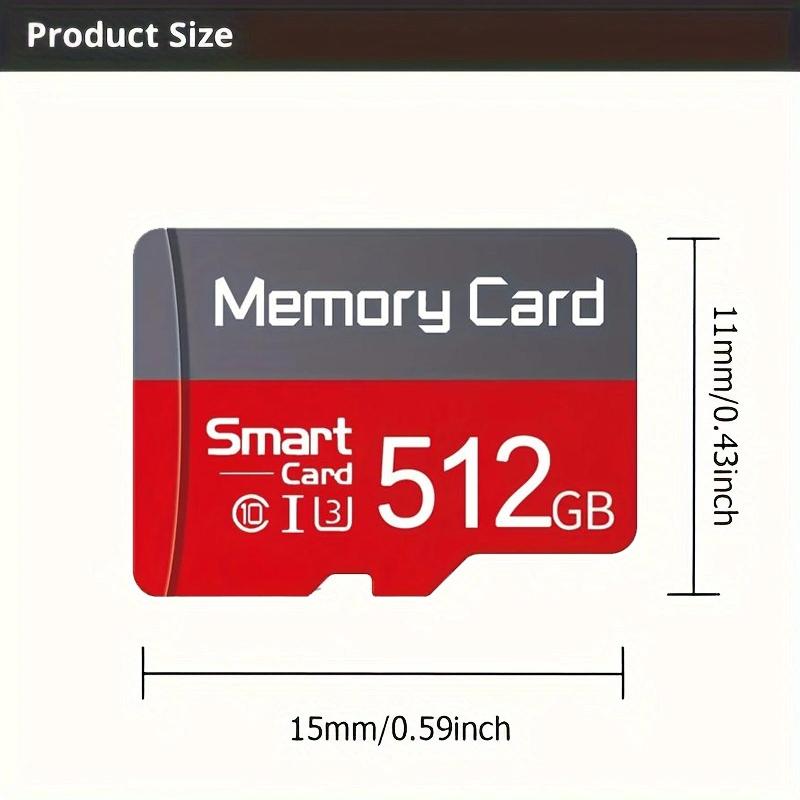 High-Speed Micro SD Card with Adapter, Compatible with Android Phones, Pcs, Computers, Cameras, Car Navigation, Storage Solution, Microsd Memory Card
