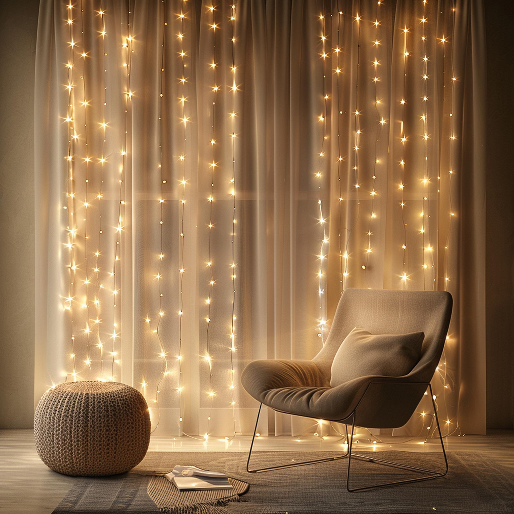 300 LED Curtain String Lights Valentine's Fairy Lights with 8 Modes Connectable Waterproof Warm White Decorative for Party Wedding Garden Wall 6.6ft x 9.8ft Enchanting Warm White Glow 300 LED Curtain String Lights Valentine's Fairy Lights with 8 Modes Connectable Waterproof Warm White Decorative for Party Wedding Garden Wall 6.6ft x 9.8ft Enchanting Warm White Glow