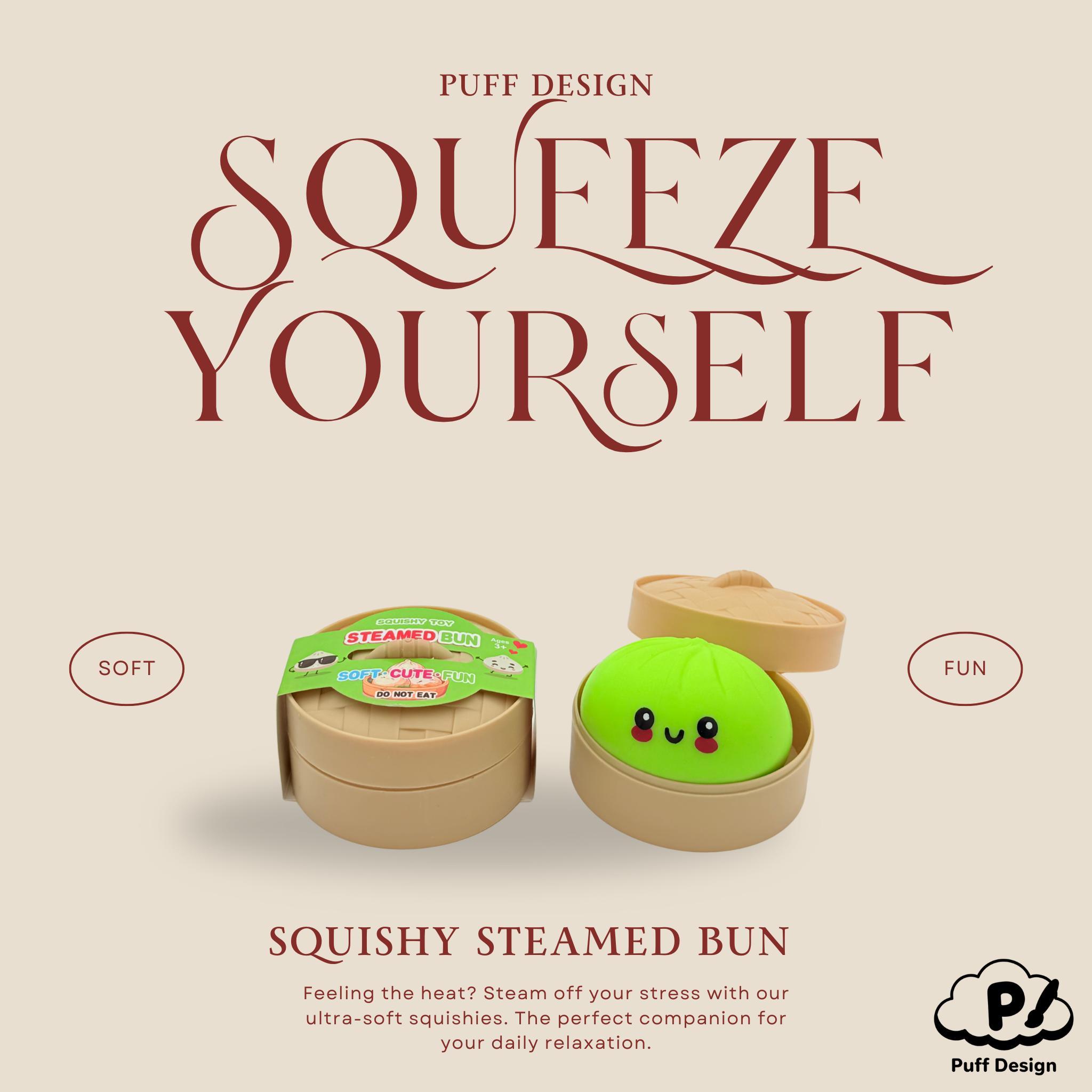 Big Dumpling Squishy Blind Box, Mysecret Bun Soft TPR Kawaii Squishies, 1 Piece Stress Relief Fidget Toy with Random Style Unboxing Surprise, Perfect Valentine and Easter Gifts for Children to Exchange