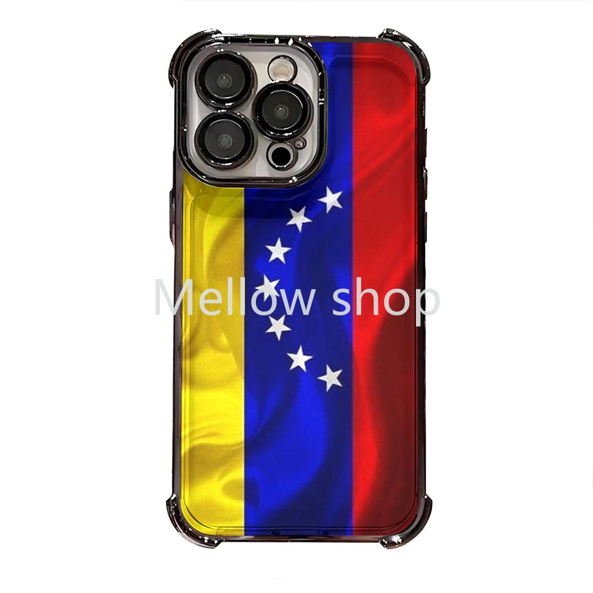 Venezuelan National Flag Country Map Cultural Landscape Folk Element Collage Montage Phone Case with Full Lens Protection for iPhone 17/16/15/14/13/12/11 Pro Max/Pro/Plus & Samsung S23/S24/S25/S26 Ultra/Plus,Durable Anti-Drop Case for South America Travel