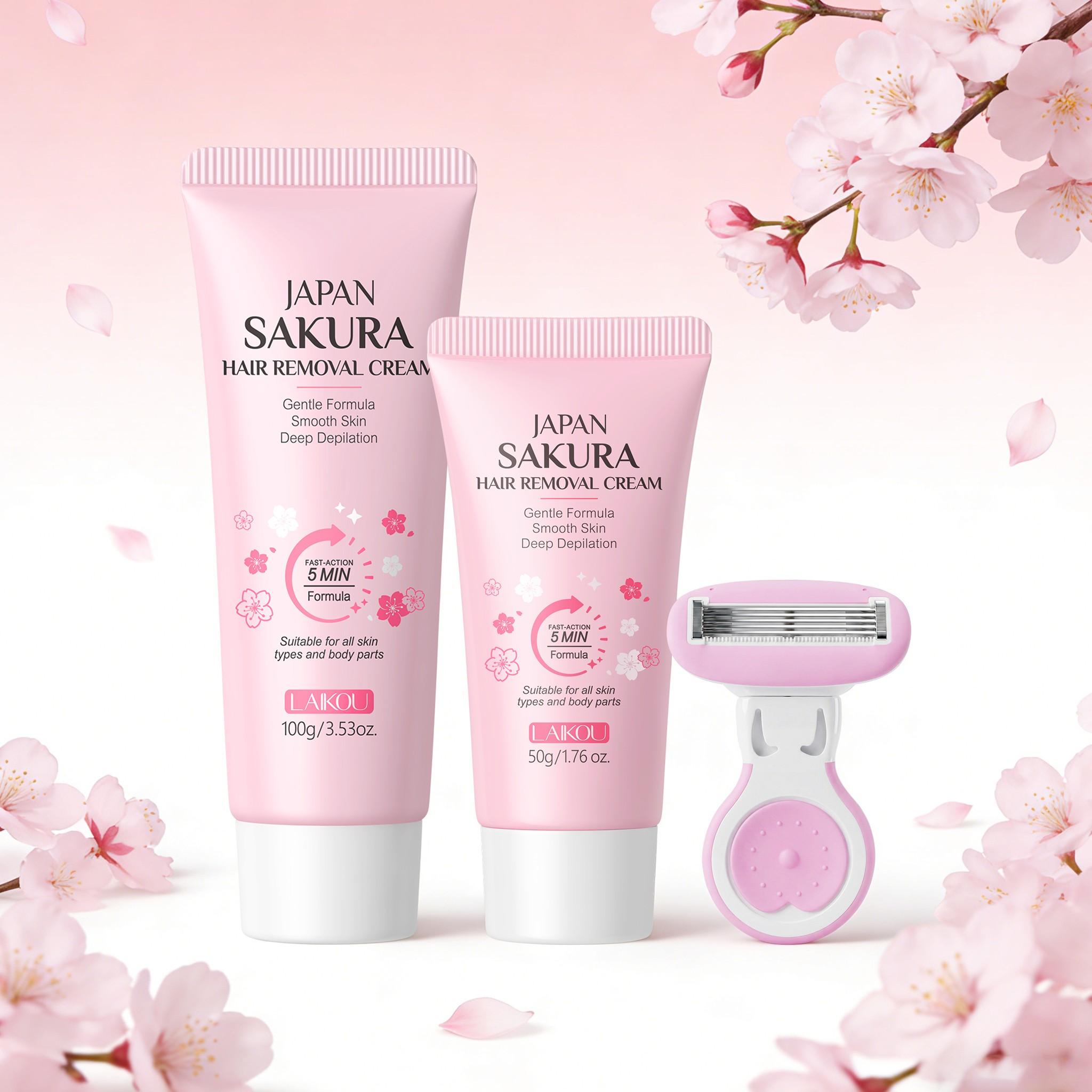 Laikou Sakura Hair Removal Cream , Deep Depilation, Home Hair