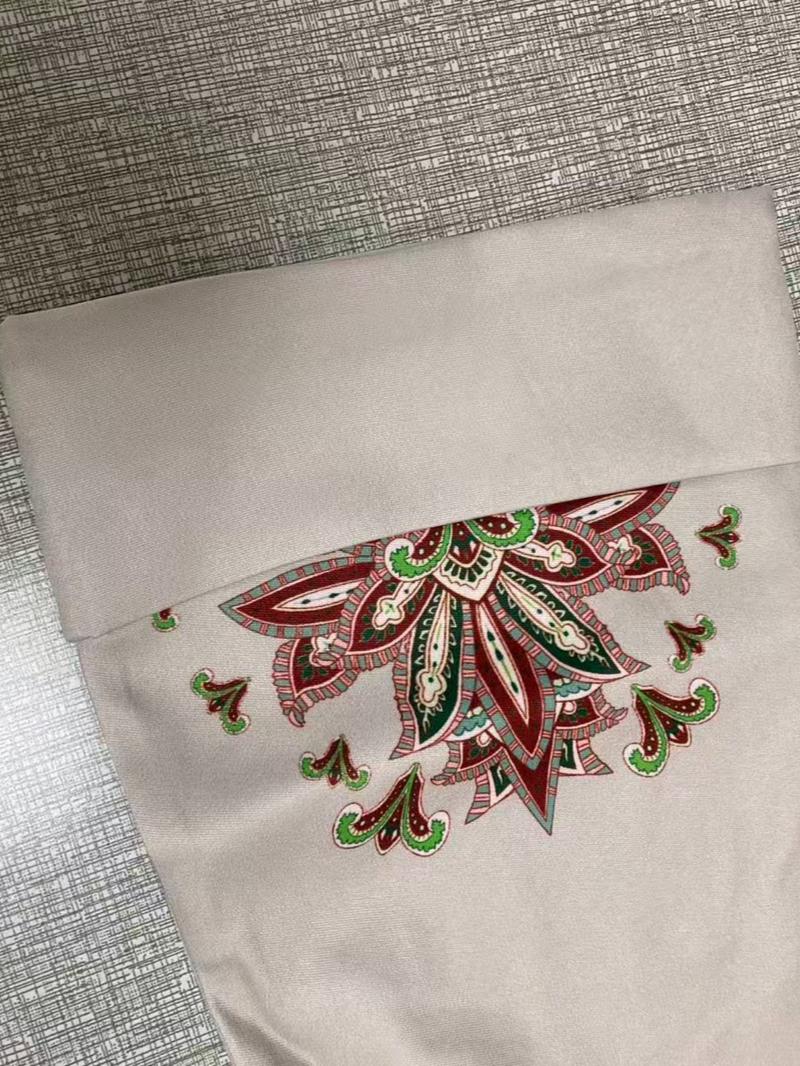 Women's Ethnic Pattern Faux Pearl Decor Long Dress, Boho Long Sleeve Round Neck Dress for Vacation Holiday Wedding Guest, Ladies Islamic Clothing for All Seasons