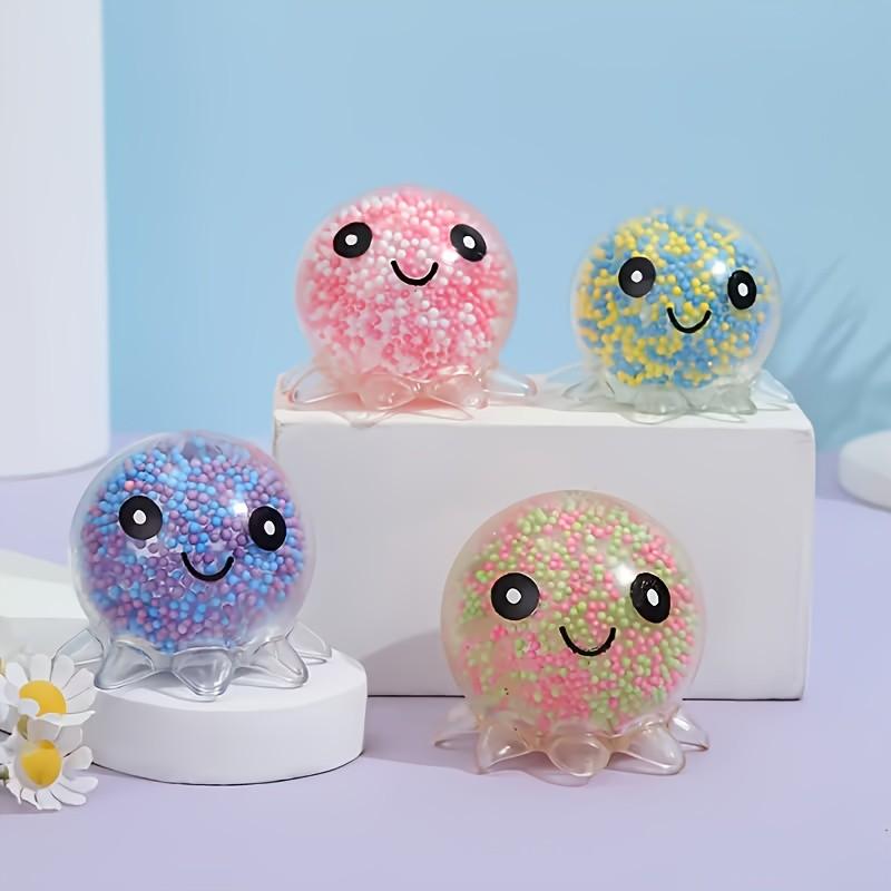 4pcs/1pcs Cute Octopus Stress Ball Gift Set, Colorful Soft Balls, Transparent Balls, Party Gifts, Birthday Presents, Holiday Gifts