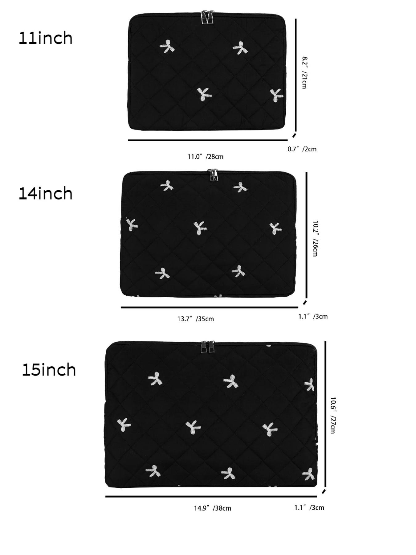 Multi-Size Laptop Bag with Bow Pattern, Computer Protection Case, Tablet Organizer, Ideal for Women, Teachers, Students, School Supplies