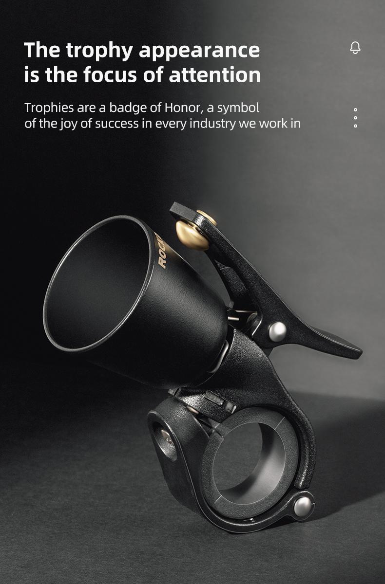 ROCKBROS Bike Bell Classic Bicycle Bell Mountain Bike Bells for Adults with Loud Sound and Fit for 0.87-1.25in/22.2-31.8mm Bicycle Handlebars