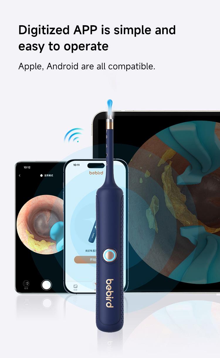 【For Pros】Smart Ear Cleaning Tool, 1 Box Ear Wax Removal Tool with 12pcs Tip, Portable Ear Wax Cleaner, Ear Wax Cleaning Kit, Ear Waxing Cleaning,  Ear Wax Removal Kit Earwax Remover ear wax removal tool