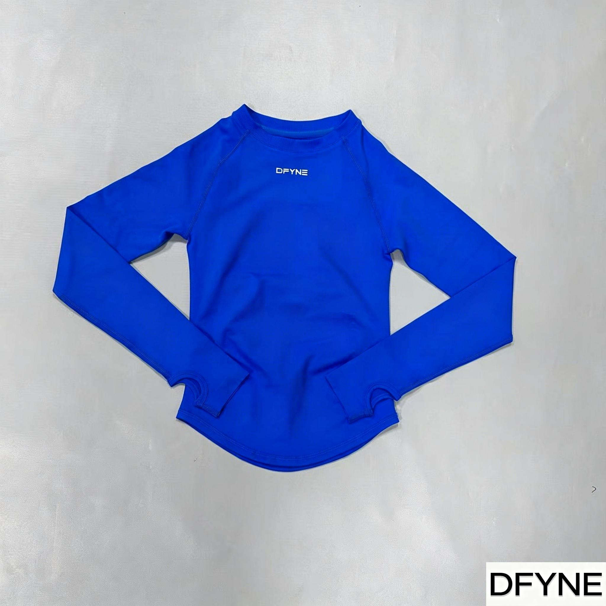 Dfyne Women's Seamless Long Sleeve High Performance Activewear Top - Lightweight, Breathable, 4-Way Stretch, Round Neck, Slim Fit, Multi-Size, Plus Size Gym Ootd Sporty Chic Tee for Yoga, Gym