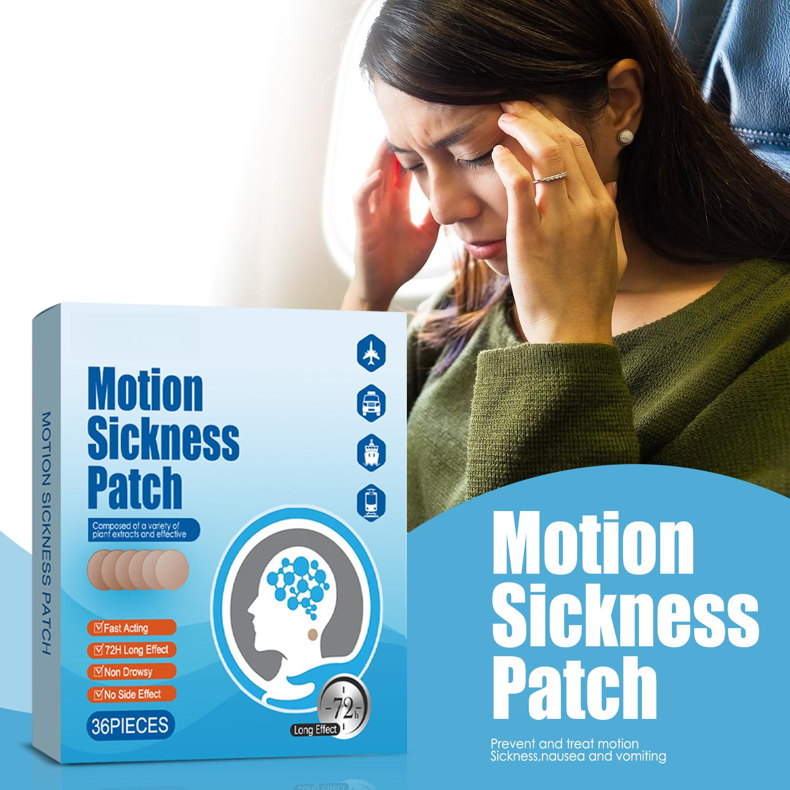 [Travel Essential] Herbal Traditional Motion Sickness Patches - Waterproof Styrax Dizziness Aid, 72h Motion Guard, Fast Relief for Car & Sea Sickness, Refreshing Behind-the-Ear Strips, Water Proof, Fast Herbal Action