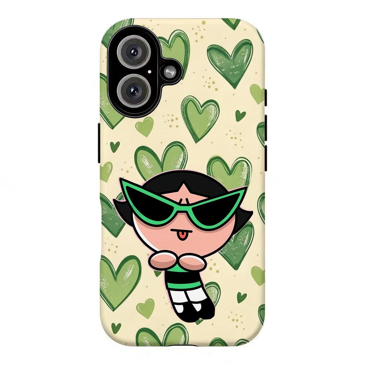 FL-Kawaii Pow3rpuffs Anime Girls Phone Case,90s Cartoon Aesthetic Protective Cover For iPhone 11 12 13 14 15 16 17 Air Pro Max for Samsung S26 S25 S24 S23 S22 S21 Case,Gift for her/him/fans