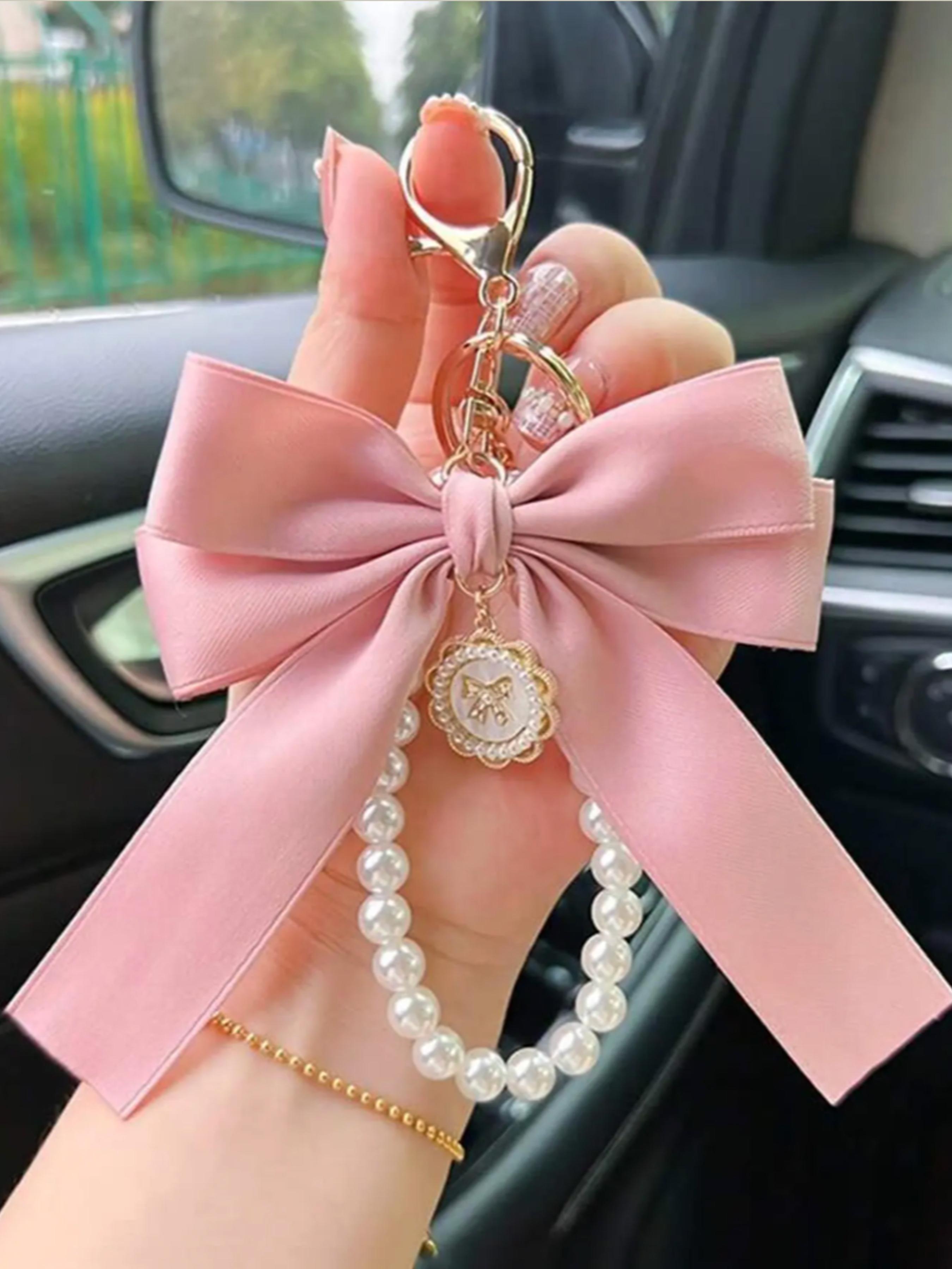 Women's Elegant Bowknot Design Bag Charm, Cute Trendy Bag Keychain, Fashionable Bag Decoration, Daily & Car Key Decor for Women