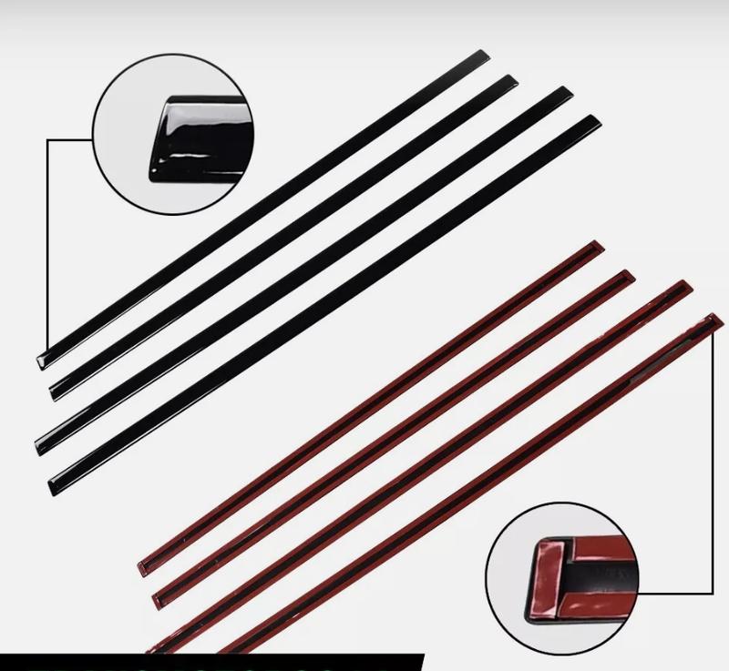 CROSSDESIGN Fit For 14-18 Silverado/Sierra Crew Cab Body Side Molding Trim Set 4PCS 1/18" US
