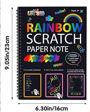 EFFUN Rainbow Scratch Paper Art Set, 1 or 2 Count with 2 Bamboo Stylus, 10 Pages Color Scratch Notebook, Extra 6 Templates, Birthday Gift for Kids, Party Favor Creative Art Supplies EFFUN Rainbow Scratch Paper Art Set, 1 or 2 Count with 2 Bamboo Stylus, 10 Pages Color Scratch Notebook, Extra 6 Templates, Birthday Gift for Kids, Party Favor Creative Art Supplies