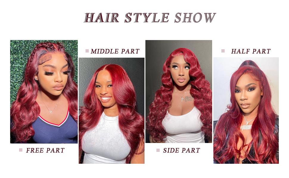 【26‘’ Body Wave=$127】Tahikie Body Wave 13x6 Natural Color/Burgundy / Chocolate HD Lace Frontal Wigs Human Hair Wig Pre Plucked With Baby Hair For Women Wig