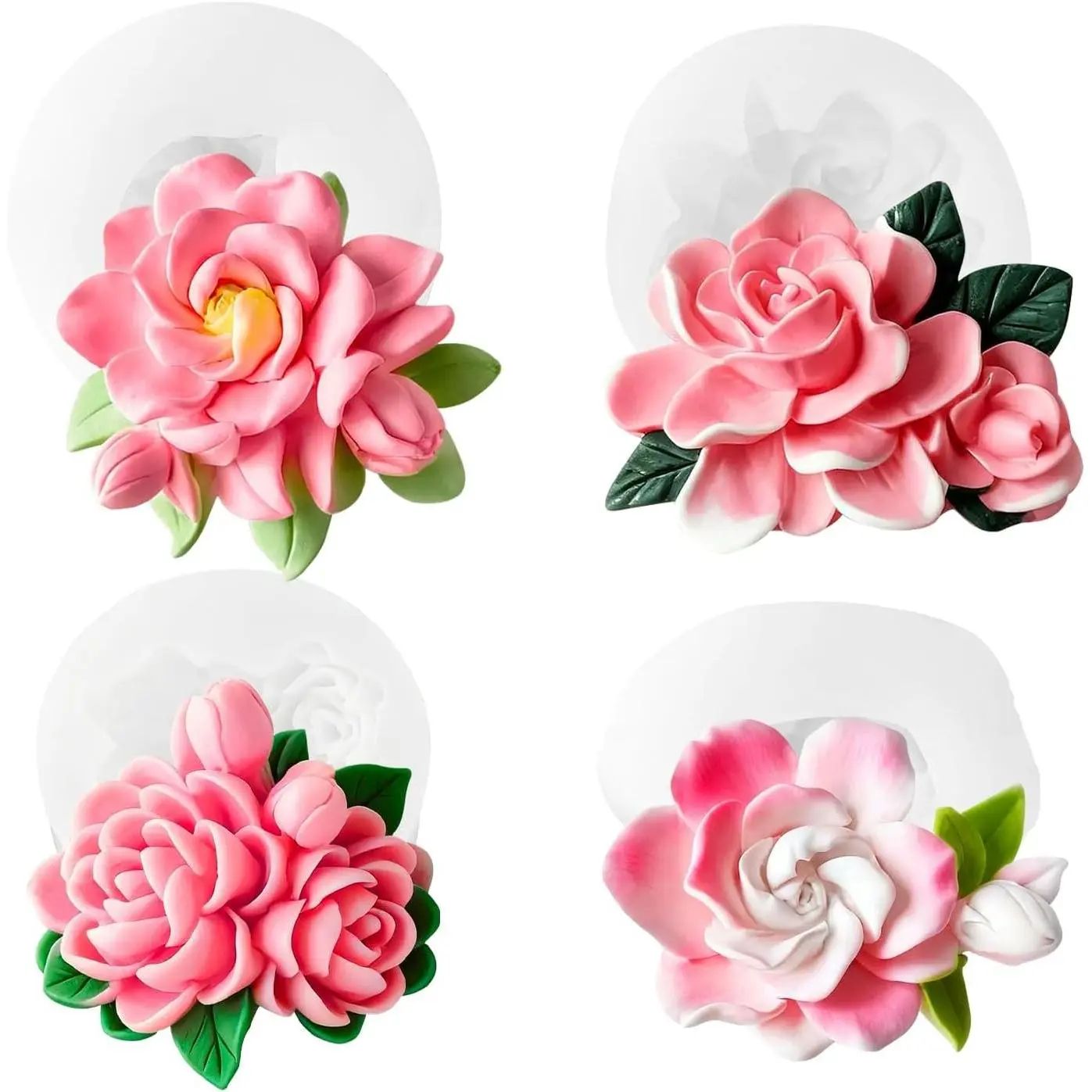 4PCS Flower Silicone Molds